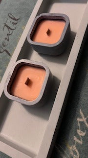 Modern Square Soy Candles - Minimalist Home Collection
