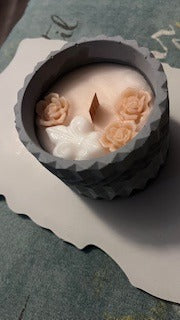 Rustic Artisan Candles with Decorative Toppings - Handcrafted Collection