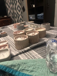 Rustic Artisan Candles with Decorative Toppings - Handcrafted Collection